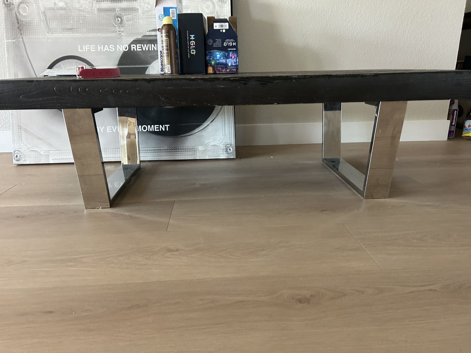 Coffee Table with chrome legs