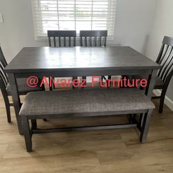 Dining Table Set With Bench 
