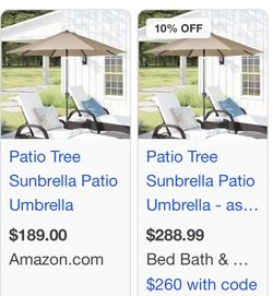 Patio Tree Sunbrella Patio Umbrella