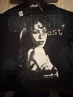 Large Aailyah record album shirt Affliction shirt' and 'Watson'