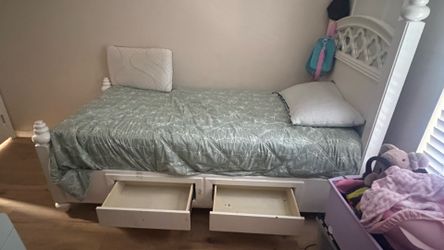 Twin XL bed frame and mattress