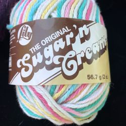 4 Ply The Softer 100% Cotton Yarn. Color 173 Spring Meadows. Made in U.S.A.