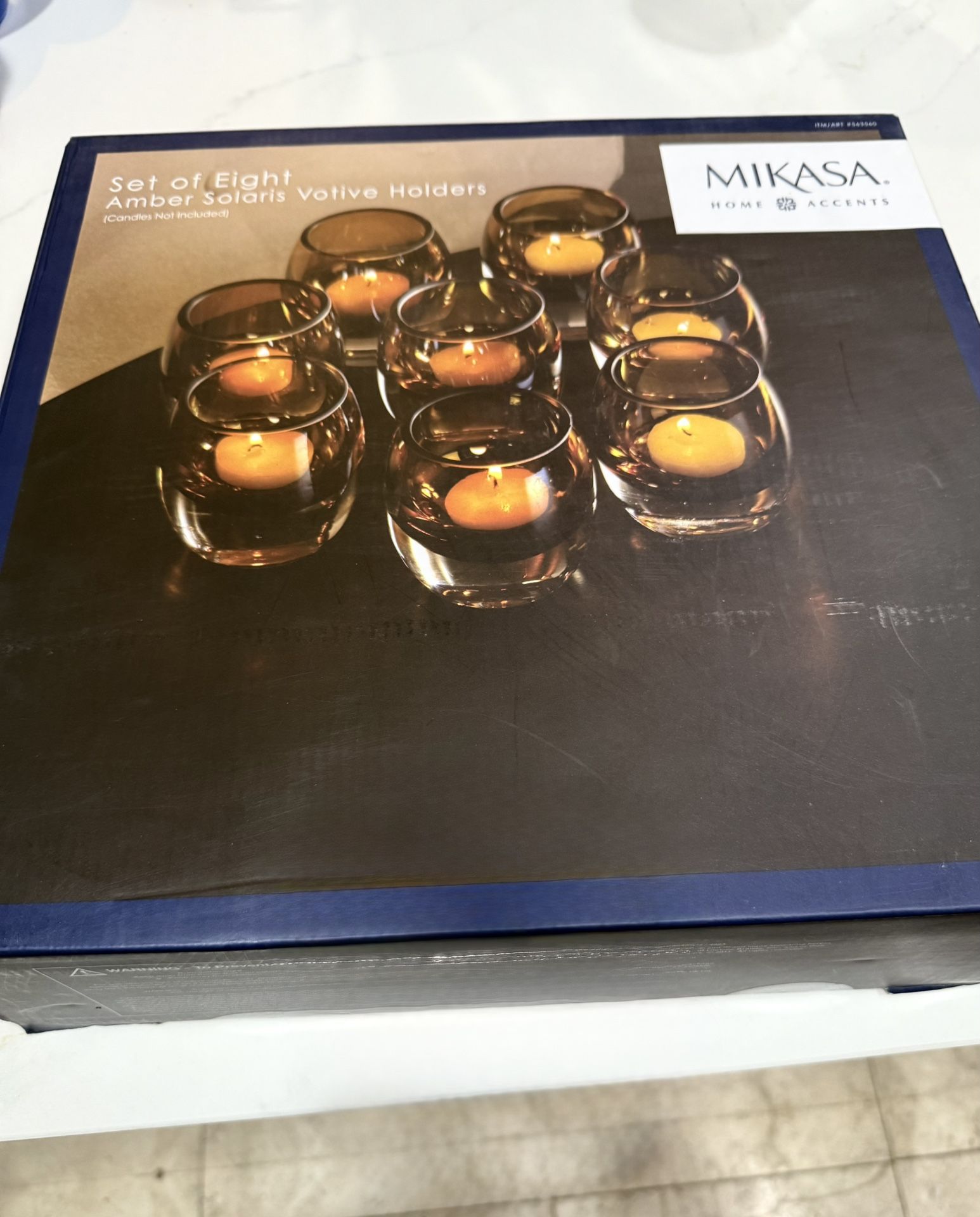 Mikasa Amber Solaris Votive Candle Holders