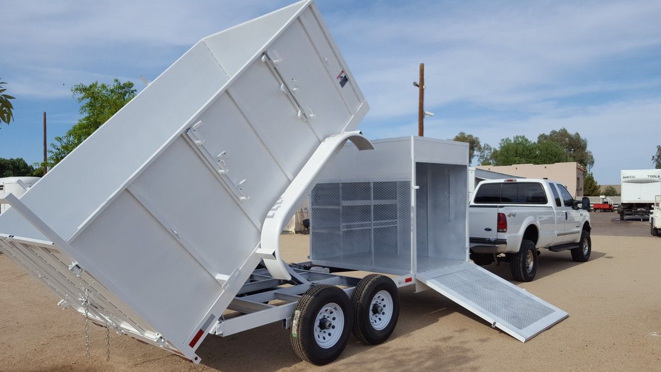 Dump trailer traila de dompe landscape trailers