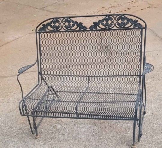 Wrought Iron Patio Furniture Glider