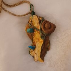 UNIQUE JEWELRY NEW NECKLACES AMBER WITH BEE, FERN FOSSIL, STROMATOLITE FOSSIL FLOWER POD, PETRIFIED WOOD