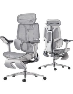 HBADA E3 Pro(Light Grey/White) Ergonomic/Gaming Chair