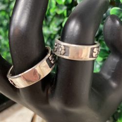 New Sterling Silver Flower Band Size 10 Ring 