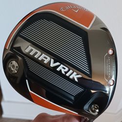 Golf Club Callaway Mavrik 10.5 Degree Driver Upgraded Stiff Shaft & Head Cover Right Handed Excellent Condition