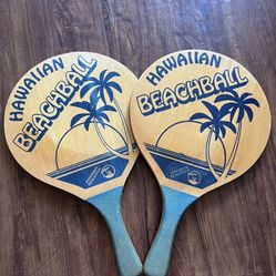 Vintage 1996 Hawaiian Beach Paddles Pickleball Paddles