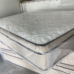 Queen Pillowtop Mattress And Box Spring New In Plastic Free Delivery In Atlanta 