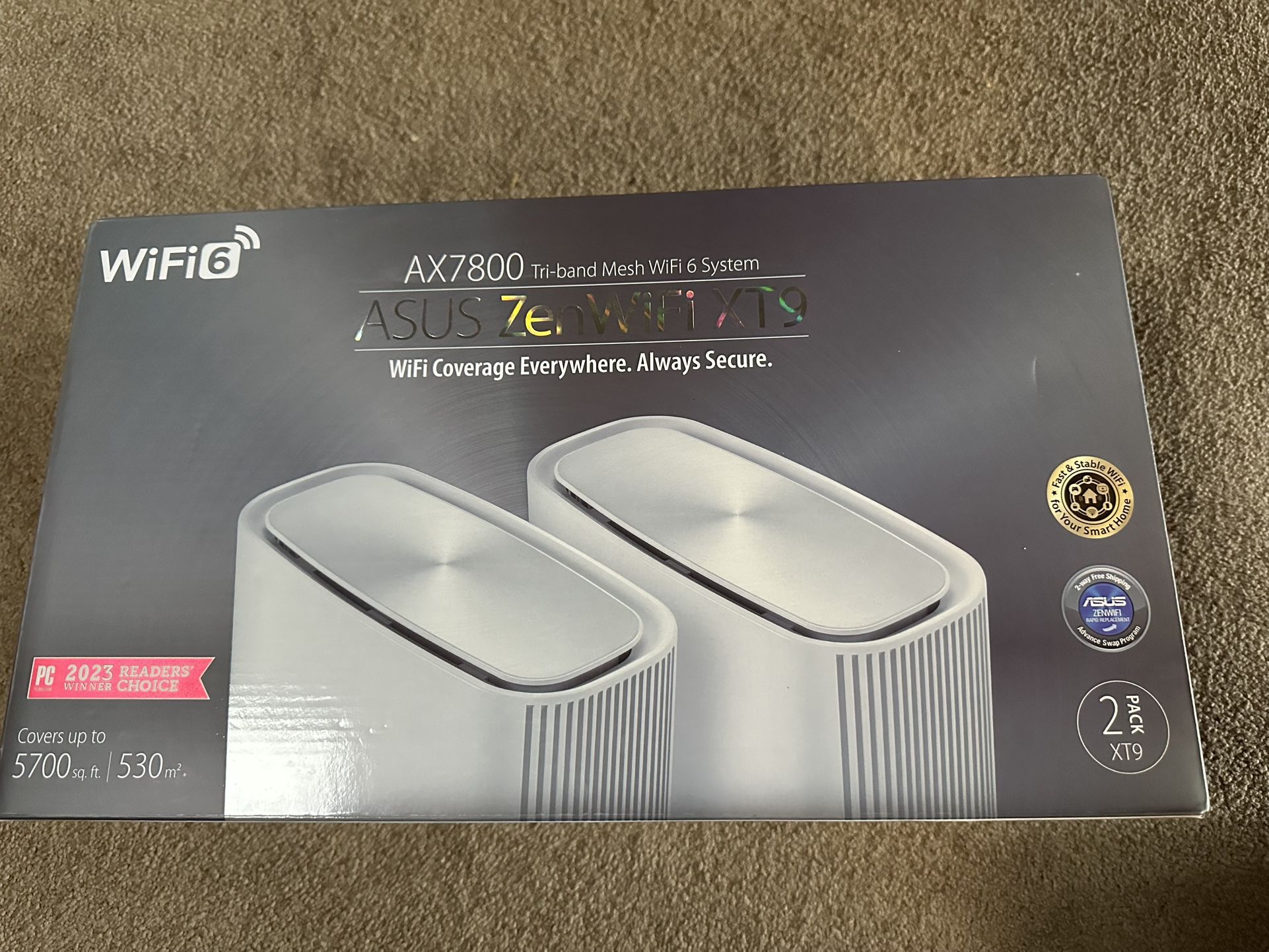 ASUS ZenWiFi XT9 AX7800 Tri-Band WiFi6 Mesh WiFiSystem