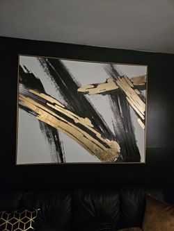 Large black and gold wall art