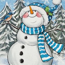 Hello Winter Snowman Garden Flag Decor