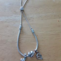 Pandora Bracelet With 3 Charms