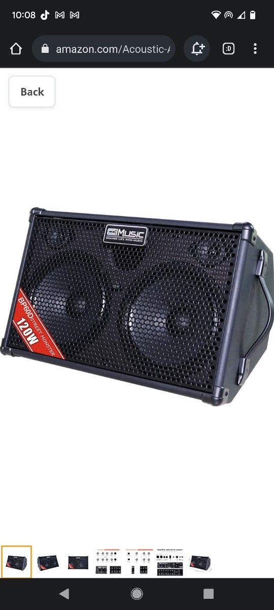 $200 COOL MUSIC BP60D ELECTRIC BATTERY POWERED ACOUSTIC GUITAR AMPLIFIER