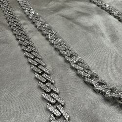 Iced Out Cuban Chain & Bracelet 