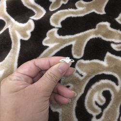 Real 925 Sterling Silver Engagement Ring Size 6