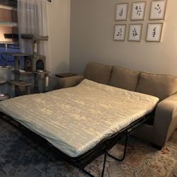 Sleeper Sofa Couch- Opens Up To Queen Size Mattress