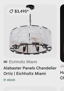 Eichholtz Ortiz Alabaster Panels Chandelier