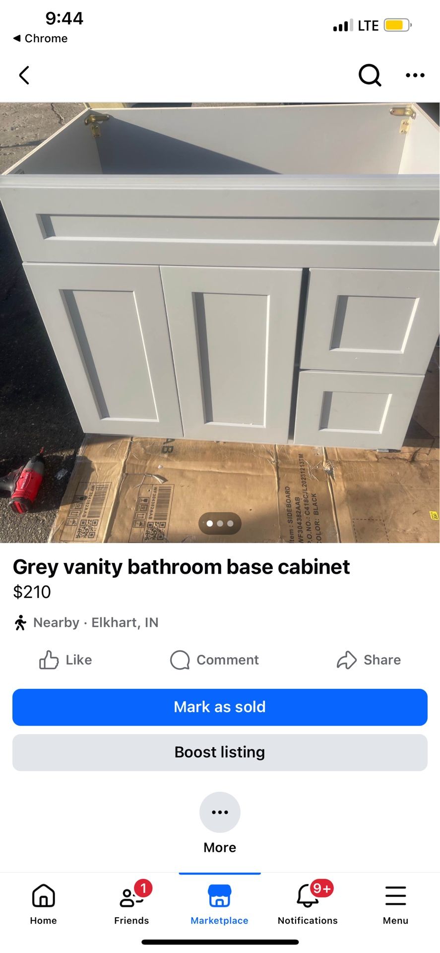 Grey Bathroom Vanity Cabinet