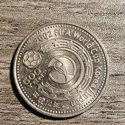 ​HISTORIC 2002 FIFA World Cup First Co-Hosted 500 Yen Coin - Korea/Japan