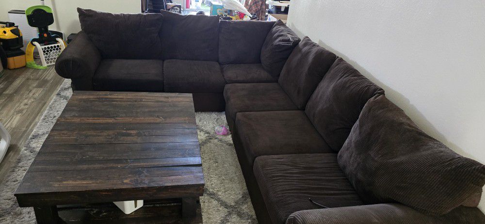 Sectional Couch + Tables