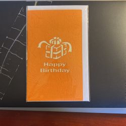 Happy Birthday —— Pop Up Card —- Orange —— Pop Up Birthday Box Inside
