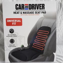Car & Driver Heated Massage Seat Pad