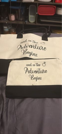 And So the Adventure Begins Tote Bag and Pouch Set
