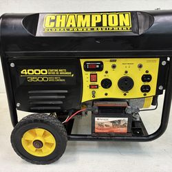 Champion 3500/4000 Watt Generator in Very Good Condition