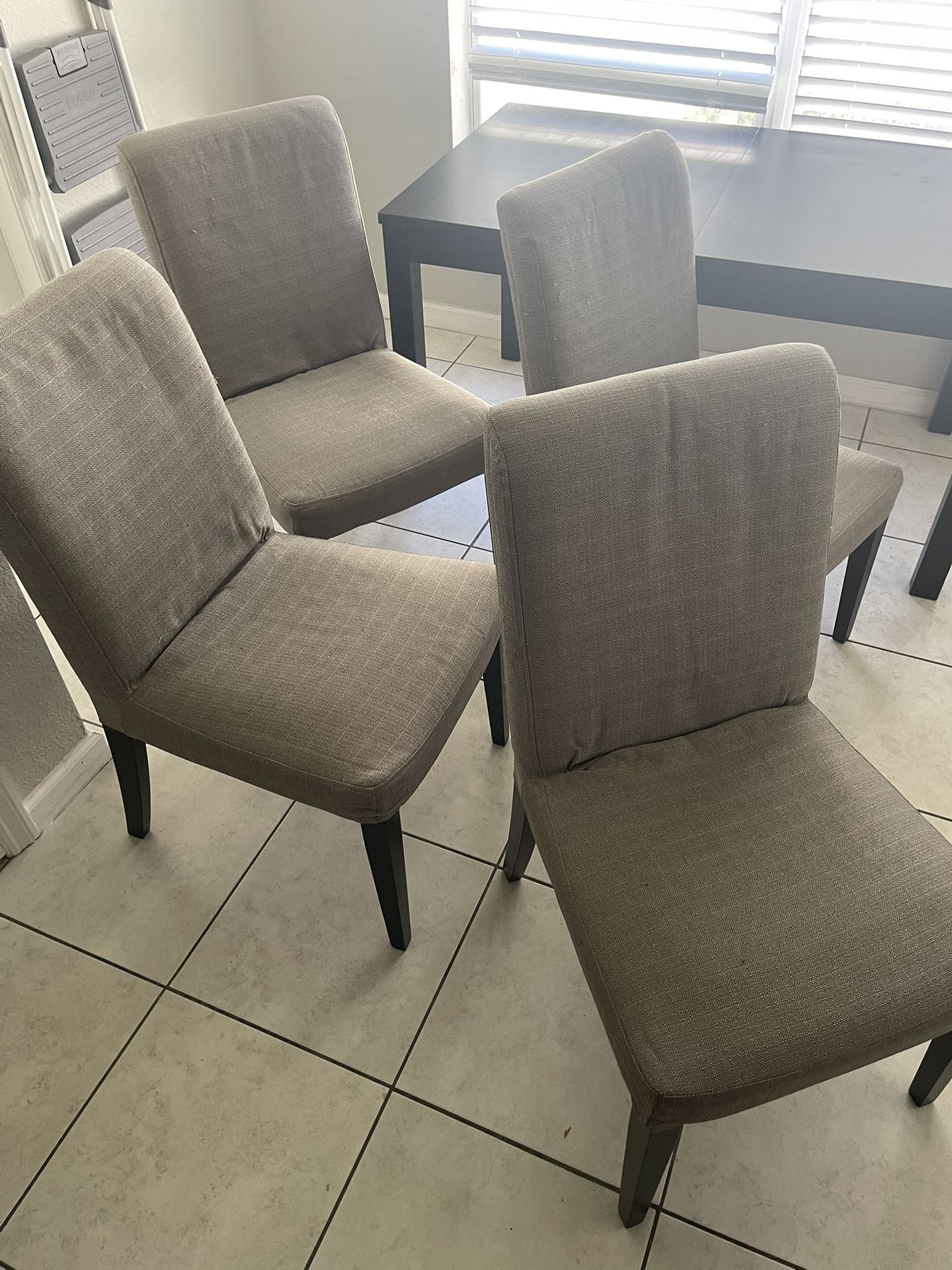 Dining Chairs With Custom Cover (4 Total)