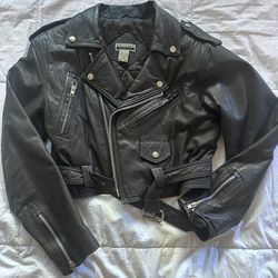 Biker Leather Jacket S