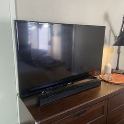 Samsung 46” TV,  with or without soundbar/sub