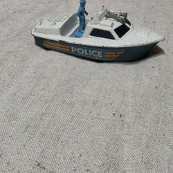 1976 Matchbox Superfast Blue Police Launch Boat #52 Made in England