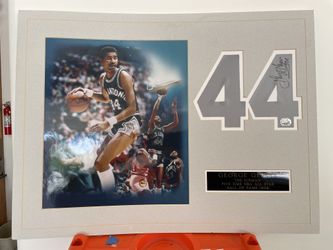HOF George Gervin Spurs Autographed #44