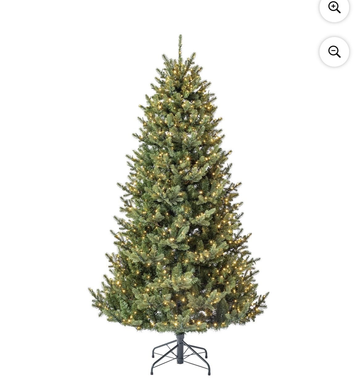 My Texas House 6.5FT Grand Spruce Prelit Green Artificial Christmas Tree with LumaDazzle Color Changing Twinkle LED Lights and Quick Set®