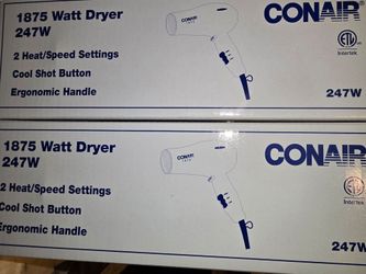 Conair hairdryers new in box