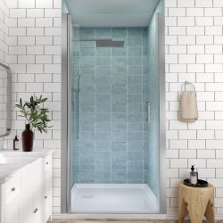 37-1/4” H Swing Frameless Shower Door