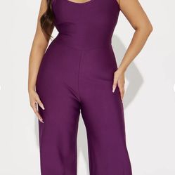 Plum Bandage Jumpsuit 2x