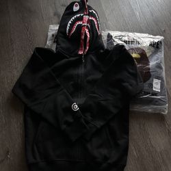 Black & Pink Bape Double Zipups