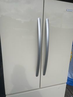 KitchenAid Ivory Frenchdoor refrigerator with water and ice maker