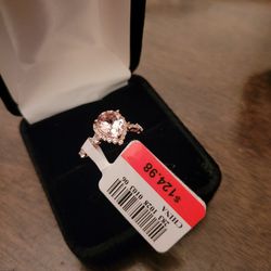 Pink Sapphire Ring 14k Rose Gold Over Sterling Silver 