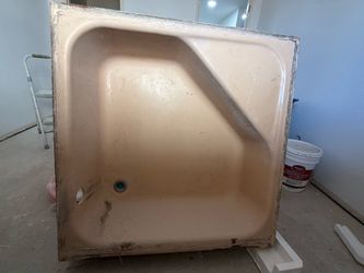 Vintage cast iron shower tub