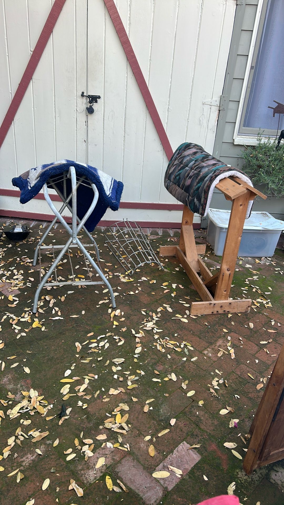 Saddle Rack, And Saddle Pads