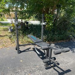 ADJUSTABLE BENCH PRESS BENCH : (PRO FORM) WIITH LEG ATTACHMENT  ••PERFECT CONDITION••
