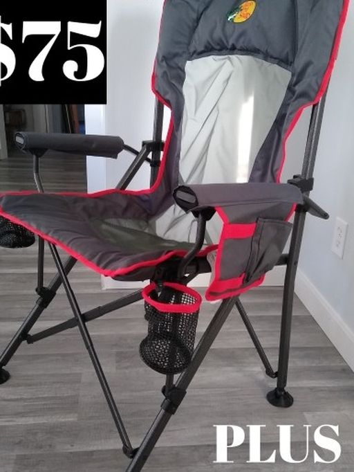 BASS PRO LUNKER LOUNGER FISHING CHAIR 2 POLE HOLDERS