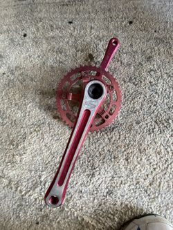 TAKAGI Tourney 44 japan 170 red BMX 3 piece crank for Sale in Bell