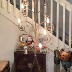 Antique Lamp Stand Up Very Tall 10 Feet High