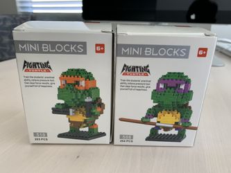 Ninja Turtle Set of 2 - micro blocks building - DIY